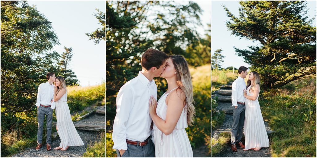 Couple with Bristol Virginia wedding photographer kissing pictures