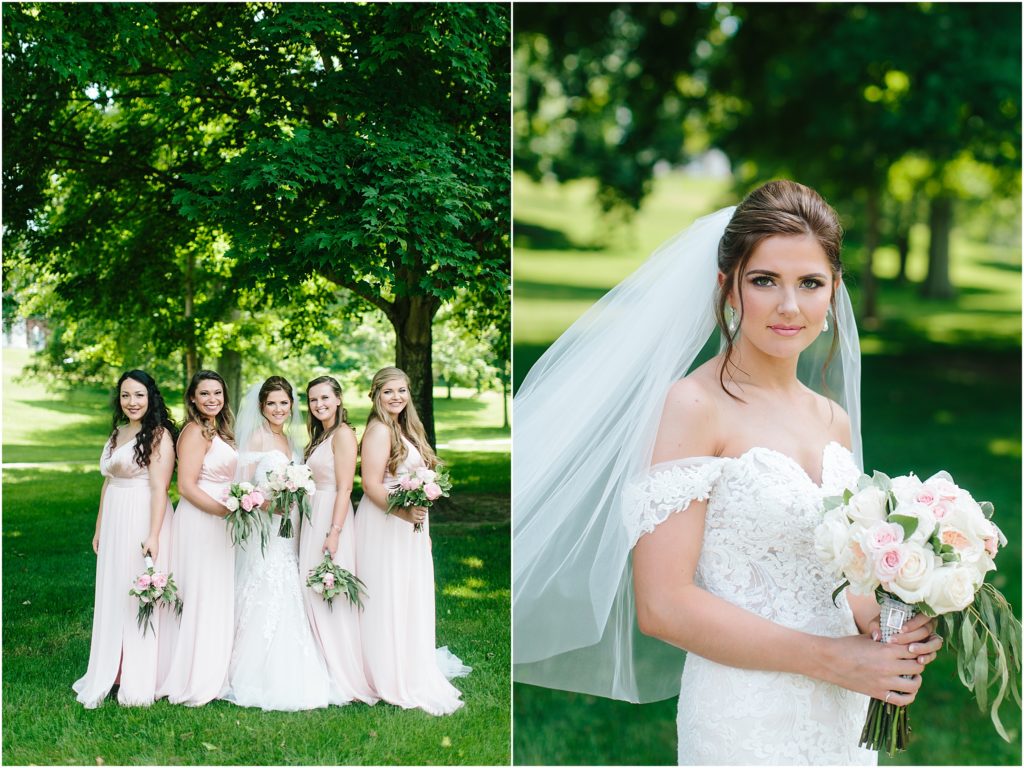 Best Bristol Virginia Wedding photographer photo of bride and bridesmaids at Emory and Henry College wedding