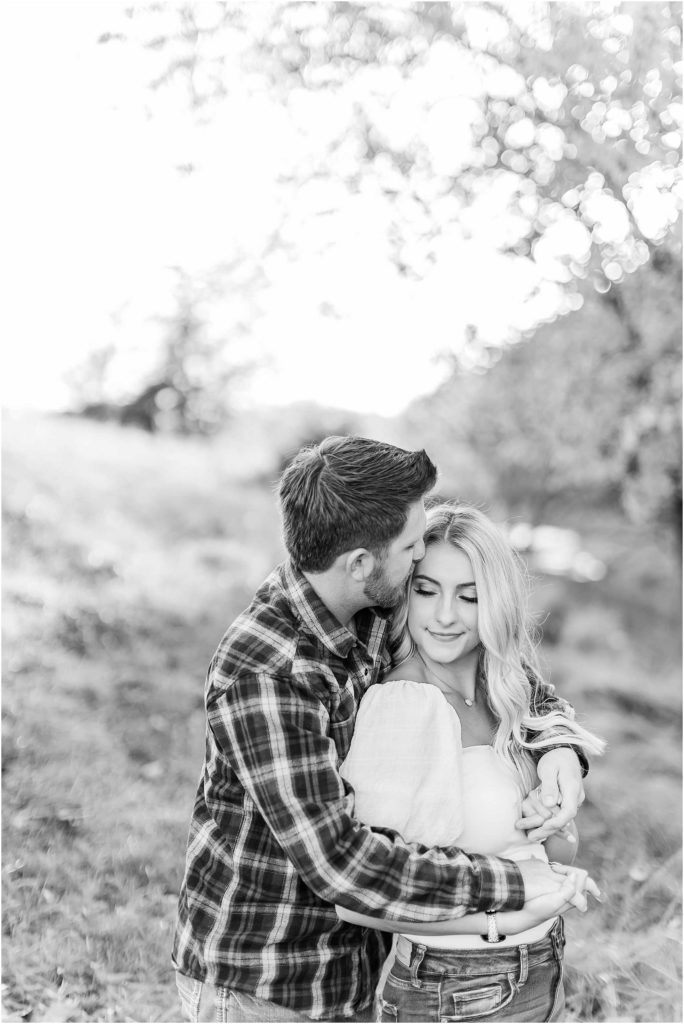 black and white engagement pictures appalachian mountains 