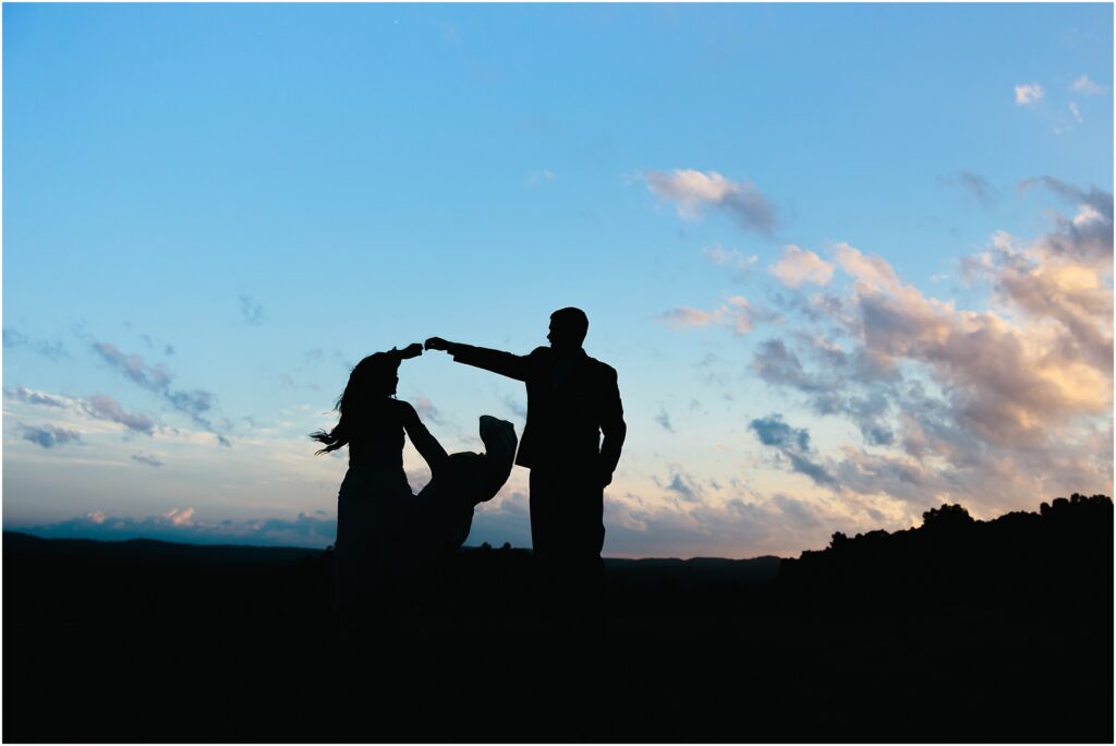 Couple share sunset dance with west virginia wedding photographer